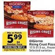 Vons Digiorno rising crust pizza offer