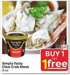 Weis Markets Simply tasty claw crab meat offer