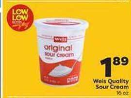 Weis Markets Weis quality sour cream offer