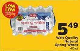 Weis Markets Weis quality natural spring water offer