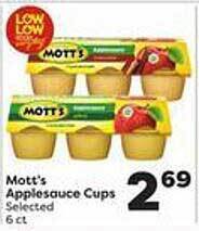 Weis Markets Mott's applesauce cups offer