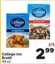Weis Markets College inn broth offer