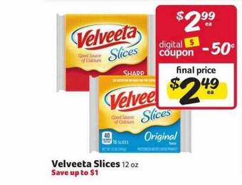 Winn Dixie Velveeta slices offer