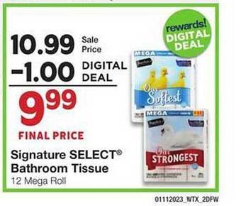 Market Street Signature select bathroom tissue offer