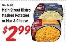 Rouses Main street bistro mashed potatoes or mac & cheese offer