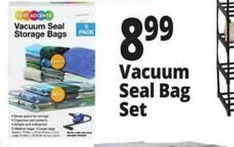 Ocean State Job Lot Vacuum seal bag set offer