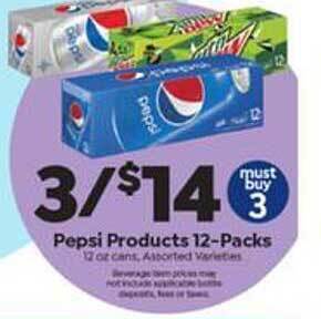 Save a Lot Pepsi products 12-packs offer