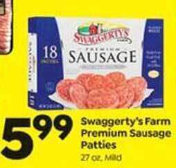 Save a Lot Swaggerty's farm premium sausage patties offer