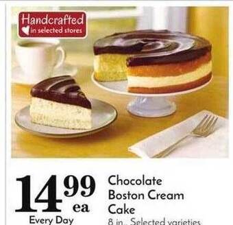 Pavilions Chocolate boston cream cake offer