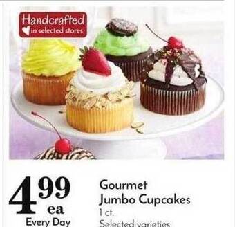 Pavilions Gourmet jumbo cupcakes offer