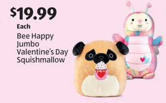 Aldi Bee Happy Jumbo Valentine's Day Squishmallow offer