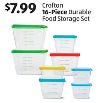 Aldi Crofton 16-Piece Durable Food Storage Set offer