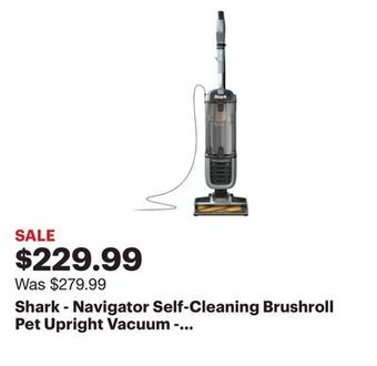 Best Buy Shark - navigator self-cleaning brushroll pet upright vacuum - pewter grey metallic offer