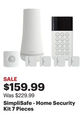 Best Buy Simplisafe - home security kit 7 pieces offer
