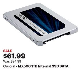 Best Buy Crucial - mx500 1tb internal ssd sata offer