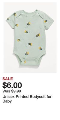 Old Navy Unisex printed bodysuit for baby offer