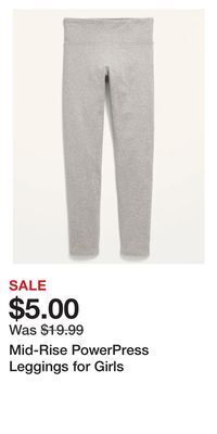 Old Navy Mid-rise powerpress leggings for girls offer