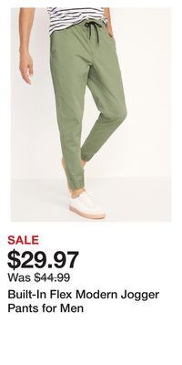 Old Navy Built-in flex modern jogger pants for men offer