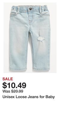 Old Navy Unisex loose jeans for baby offer