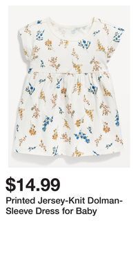 Old Navy Printed jersey-knit dolman-sleeve dress for baby offer