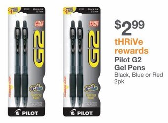 Kinney Drugs Pilot G2 Gel Pens offer