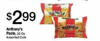 Jons International Anthony's pasta offer