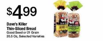 Jons International Dave's killer thin-sliced bread offer