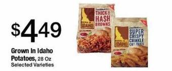 Jons International Grown in idaho potatoes offer