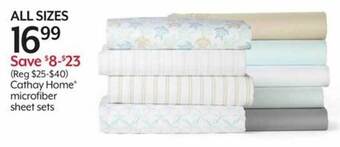 Bealls Cathay home microfiber sheet sets offer