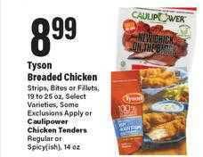 Big Y Tyson breaded chicken offer