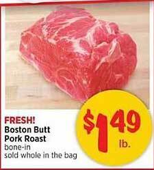 H-E-B Fresh! boston butt pork roast offer