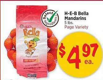 H-E-B H-e-b bella mandarins offer