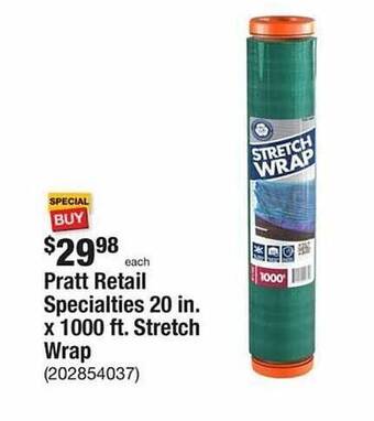 The Home Depot Pratt retail specialties 20 in. x 1000 ft. stretch wrap offer