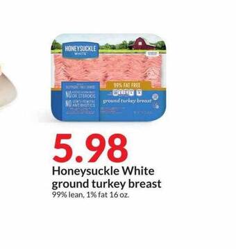 Hy-Vee Honeysuckle white ground turkey breast offer