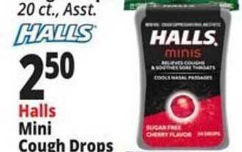 Ocean State Job Lot Halls mini cough drops offer