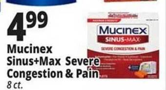 Ocean State Job Lot Mucinex sinus+max severe congestion & pain offer