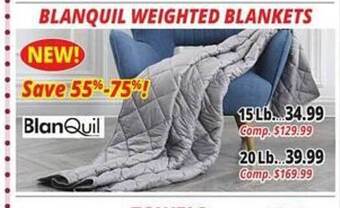 Ocean State Job Lot Blanquil weighted blankets offer