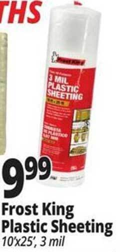 Ocean State Job Lot Frost king plastic sheeting offer