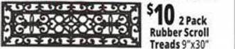 Ocean State Job Lot 2 pack rubber scroll treads offer