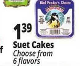 Ocean State Job Lot Suet cakes offer