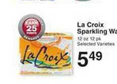 Price Chopper La croix sparkling water offer