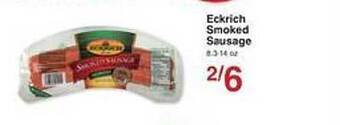 Price Chopper Eckrich smoked sausage offer
