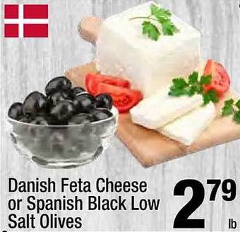 Super King Markets Danish feta cheese or spanish black low salt olives offer