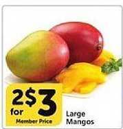 Vons Large mangos offer