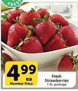 Vons Fresh strawberries offer