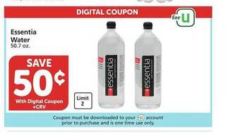 Vons Essentia water offer