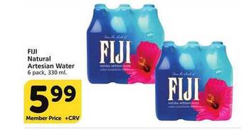 Vons Fiji natural artesian water offer