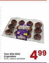 Albertsons Two-bite mini cupcakes offer