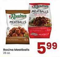 Albertsons Rosina meatballs offer