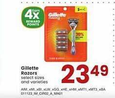 Albertsons Gillette razors offer